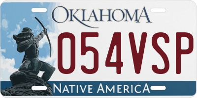 OK license plate 054VSP