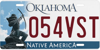OK license plate 054VST