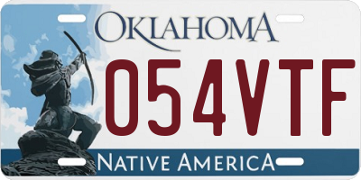 OK license plate 054VTF