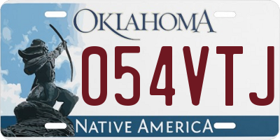 OK license plate 054VTJ