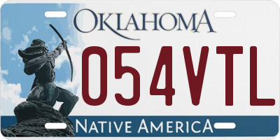 OK license plate 054VTL