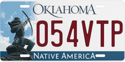 OK license plate 054VTP