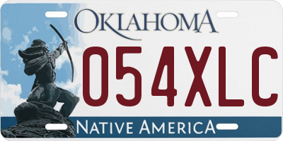 OK license plate 054XLC