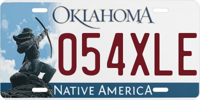 OK license plate 054XLE