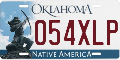 OK license plate 054XLP
