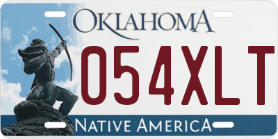OK license plate 054XLT