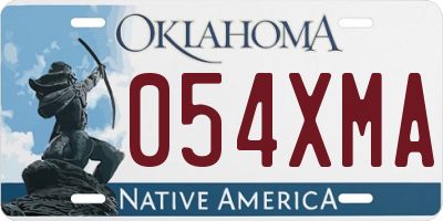 OK license plate 054XMA