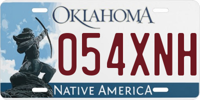 OK license plate 054XNH