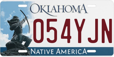 OK license plate 054YJN