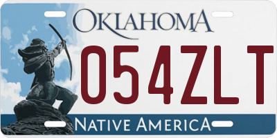 OK license plate 054ZLT