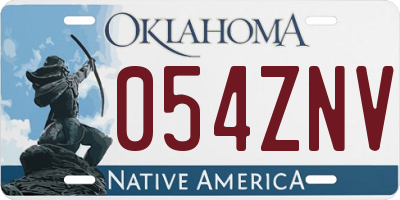 OK license plate 054ZNV