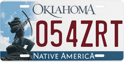 OK license plate 054ZRT