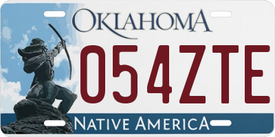 OK license plate 054ZTE