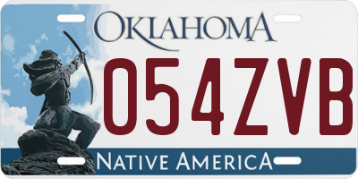 OK license plate 054ZVB