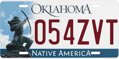 OK license plate 054ZVT