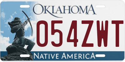 OK license plate 054ZWT