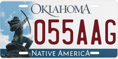 OK license plate 055AAG