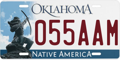 OK license plate 055AAM