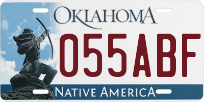 OK license plate 055ABF