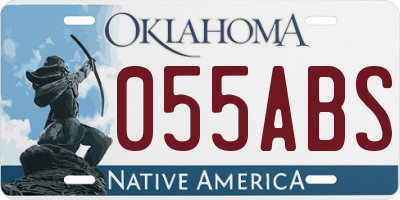 OK license plate 055ABS
