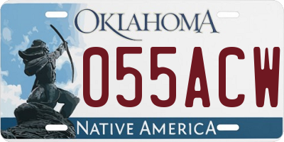OK license plate 055ACW