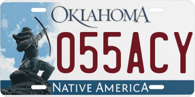 OK license plate 055ACY