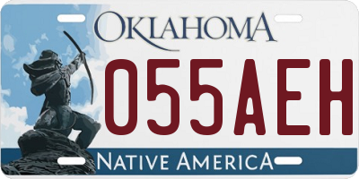 OK license plate 055AEH