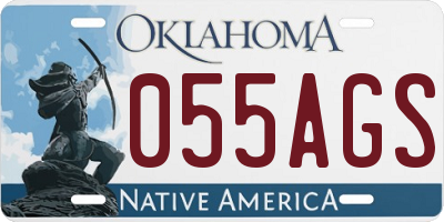 OK license plate 055AGS