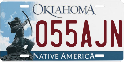 OK license plate 055AJN