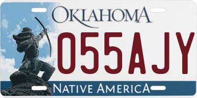OK license plate 055AJY