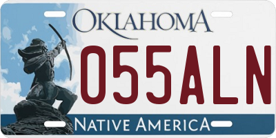 OK license plate 055ALN