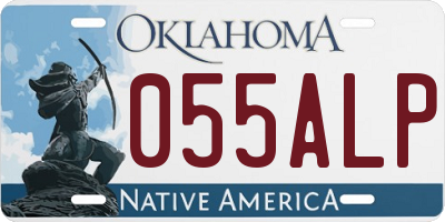 OK license plate 055ALP