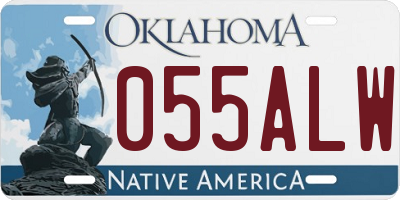 OK license plate 055ALW