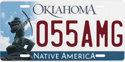 OK license plate 055AMG