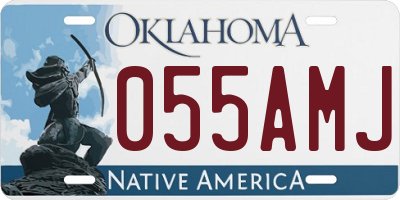 OK license plate 055AMJ