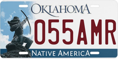 OK license plate 055AMR