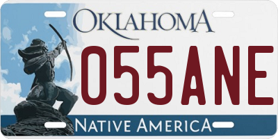 OK license plate 055ANE