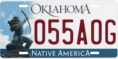 OK license plate 055AOG