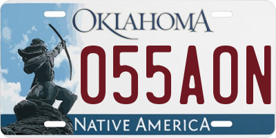 OK license plate 055AON