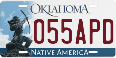 OK license plate 055APD