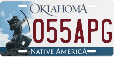 OK license plate 055APG