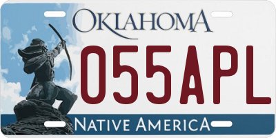 OK license plate 055APL