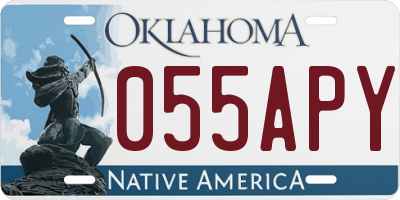 OK license plate 055APY