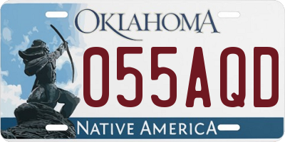 OK license plate 055AQD