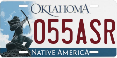 OK license plate 055ASR