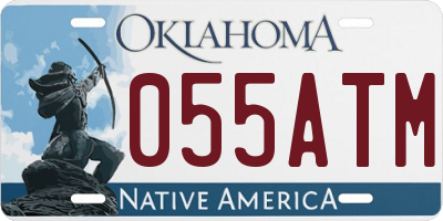OK license plate 055ATM