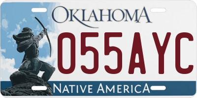 OK license plate 055AYC
