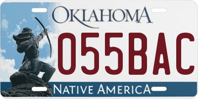OK license plate 055BAC