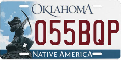 OK license plate 055BQP