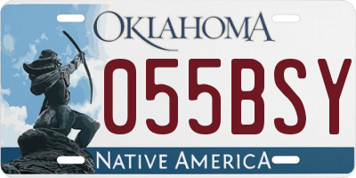 OK license plate 055BSY